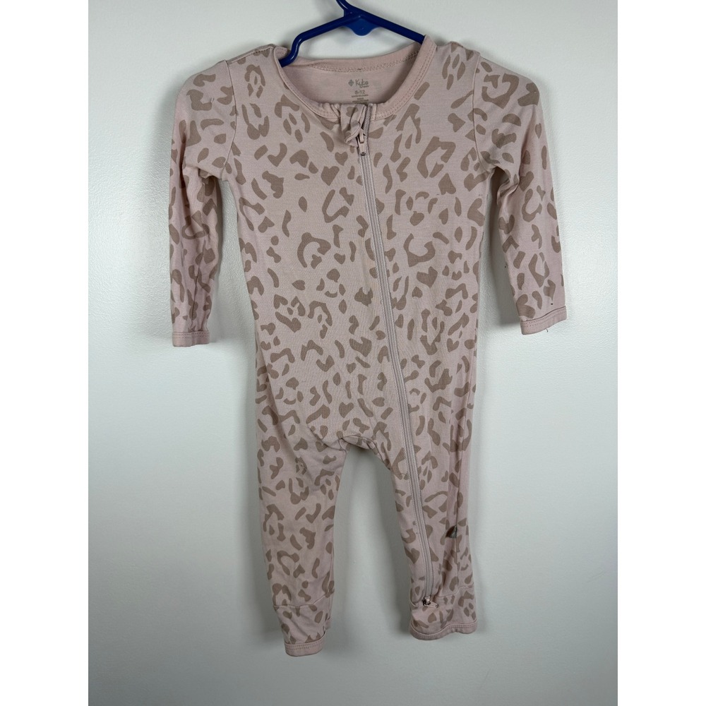 Kyte Baby Bamboo Blush Pink Leopard Romper 6-12 Months